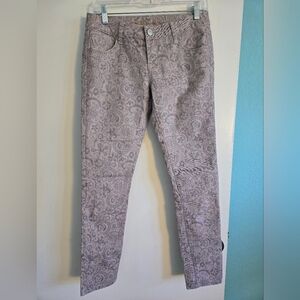 American Rag Paisley Patterned Tan Jeans Size 5